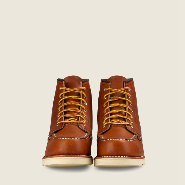 Heritage Støvler Dame - Red Wing 6-Inch Classic Moc - Short Legacy Læder - Brune - WJIZRE-735